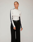 Cass Colorblock Mockneck Top