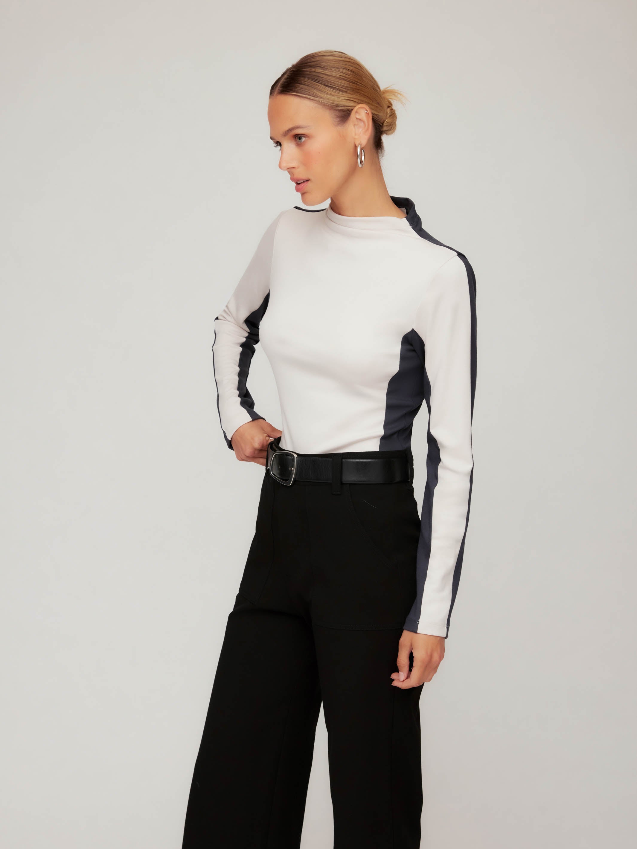 Cass Colorblock Mockneck Top | Fifteen Twenty Clothing