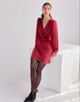 Denise Drape Front Dress