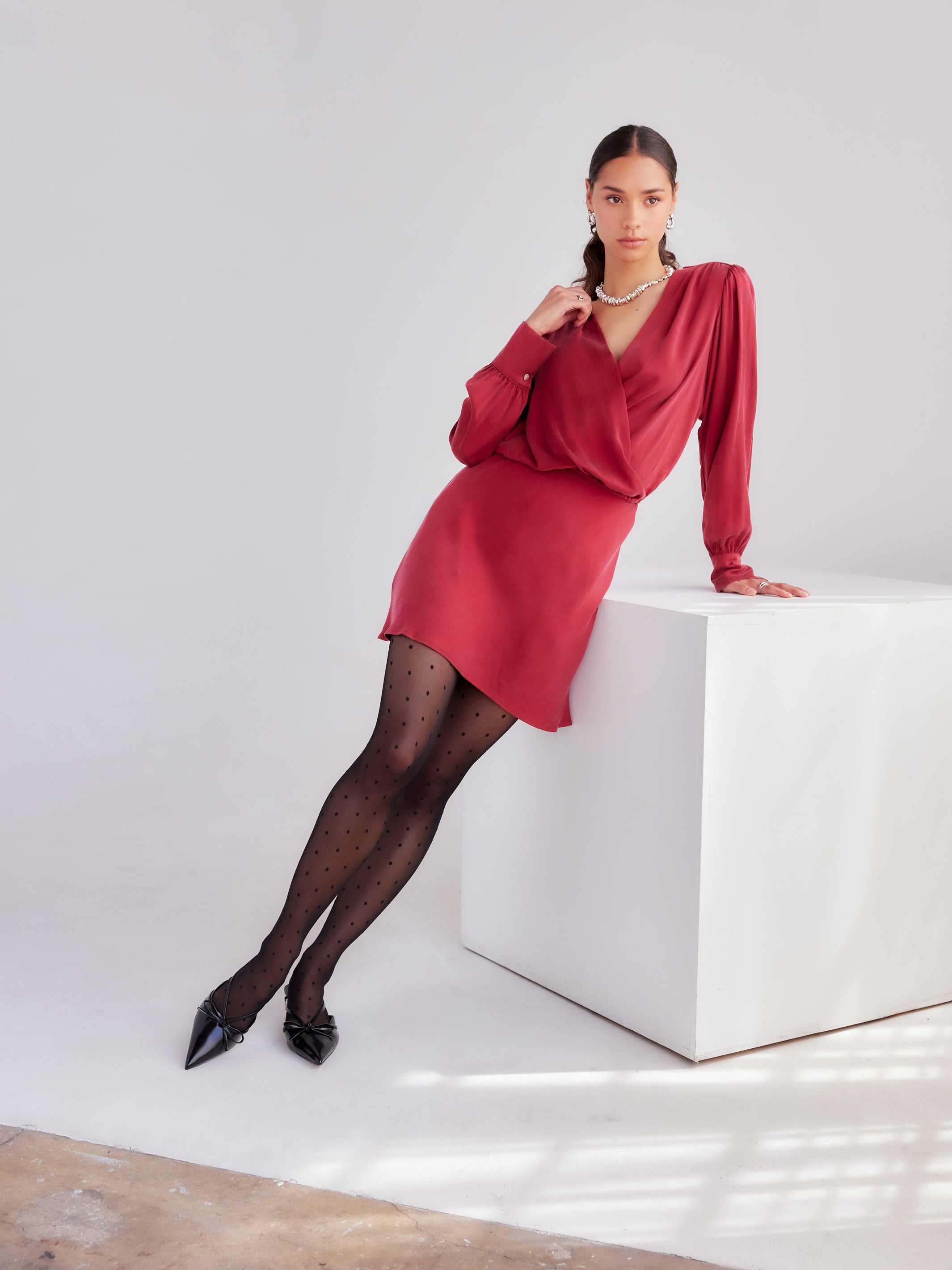 Denise Drape Front Dress