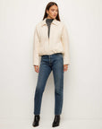 Regin Faux Leather Bomber Jacket