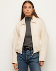 Regin Faux Leather Bomber Jacket