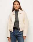 Regin Faux Leather Bomber Jacket