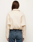 Regin Faux Leather Bomber Jacket
