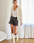 Regin Faux Leather Bomber Jacket