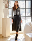 Bodie Faux Leather Midi Skirt