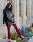 Janet Faux Patent Leather Jacket