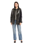 Janet Faux Patent Leather Jacket