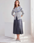 Bronwyn Faux Patent Leather Midi Skirt