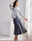 Bronwyn Faux Patent Leather Midi Skirt