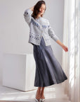 Bronwyn Faux Patent Leather Midi Skirt