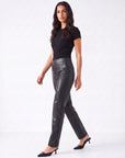 Laurel Faux Leather Straight Leg Pants