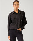 Lisa Embellished Button-Up Top