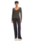 Whitney Metallic V-Neck Top