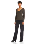 Whitney Metallic V-Neck Top