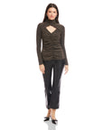 Adina Crossover Turtleneck Top