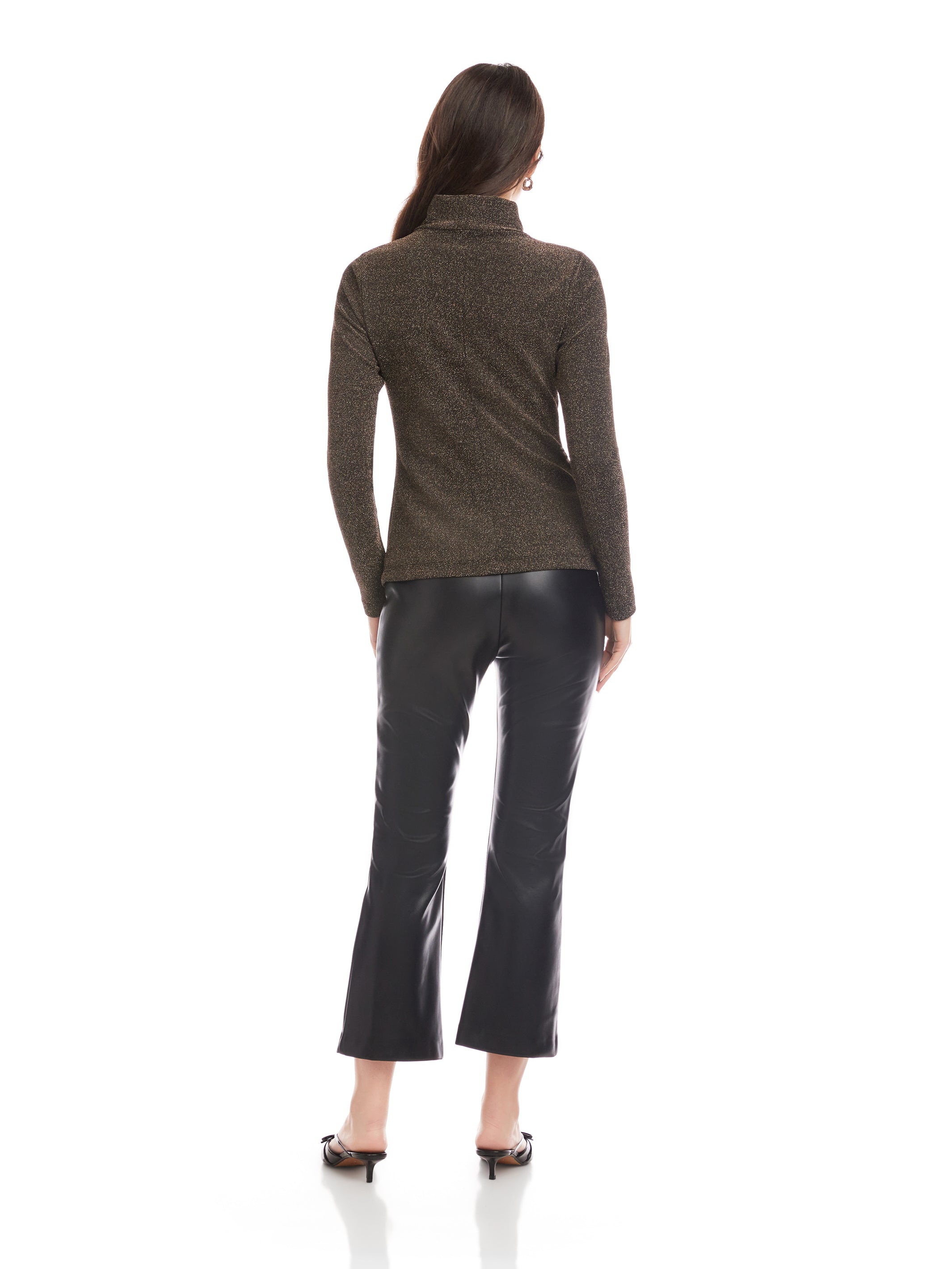 Adina Crossover Turtleneck Top