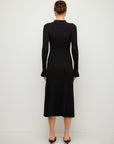 Ellie Ribbed Button-Up Sweater Dress