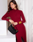 Tasha Turtleneck Midi Dress
