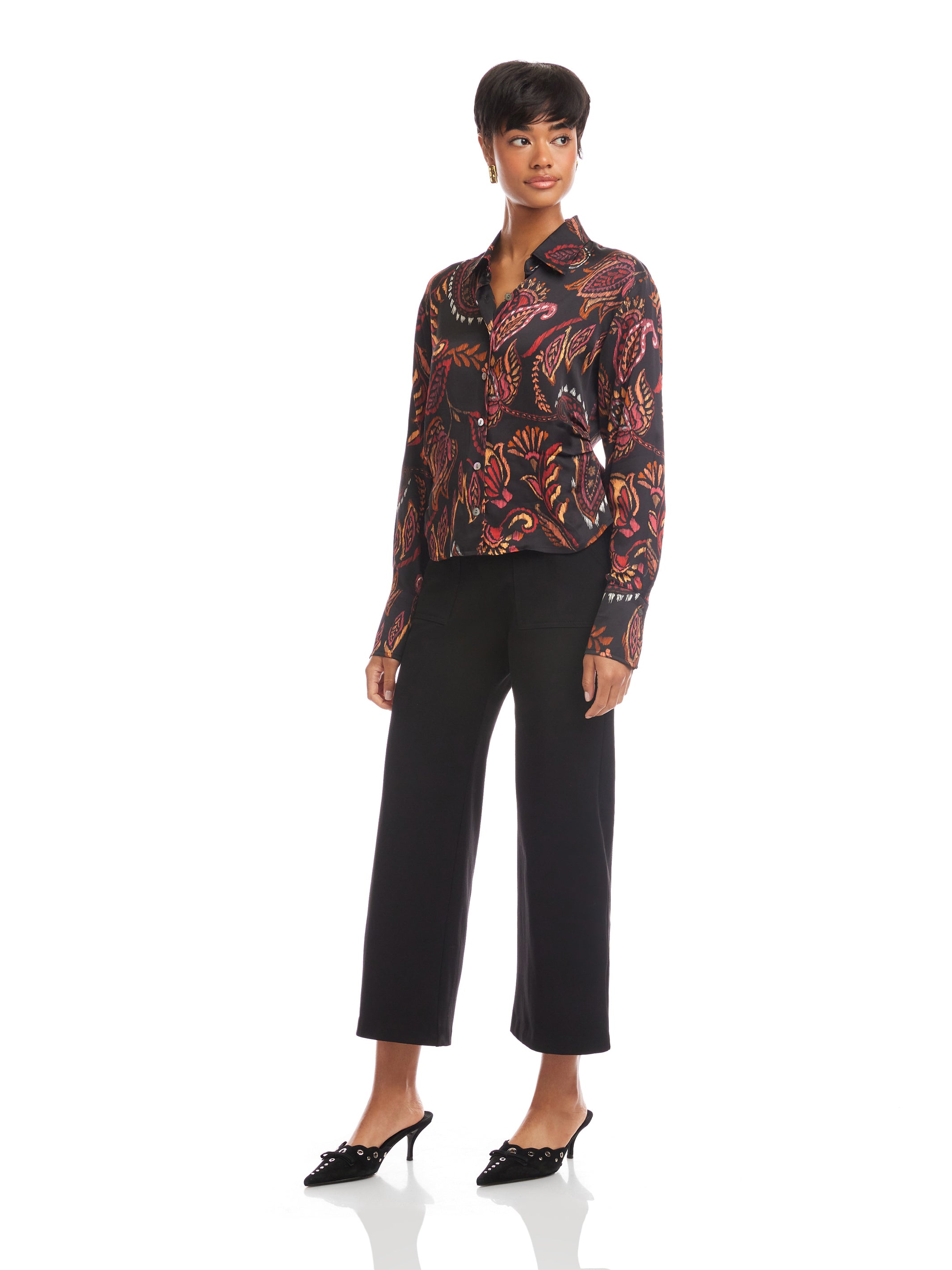 Tawnie Side-Pleat Shirt