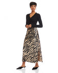 Evy Side-Slit Velvet Bias Skirt