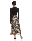 Evy Side-Slit Velvet Bias Skirt