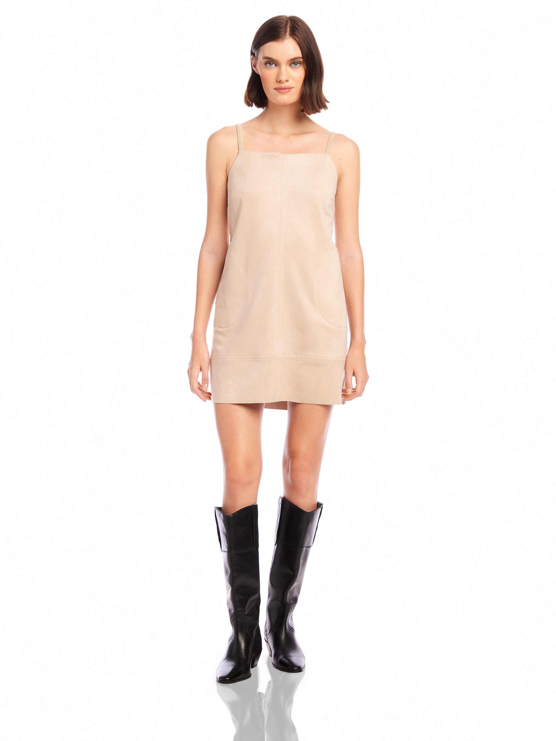 Fifteen Twenty Women's Safia Faux Suede Dress In Almond 4F47201 | Size: S Fifteen Twenty Women's Safia Faux Suede Dress In Almond 4F47201 | Size: S