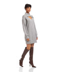 Claylee Crossover Turtleneck Dress