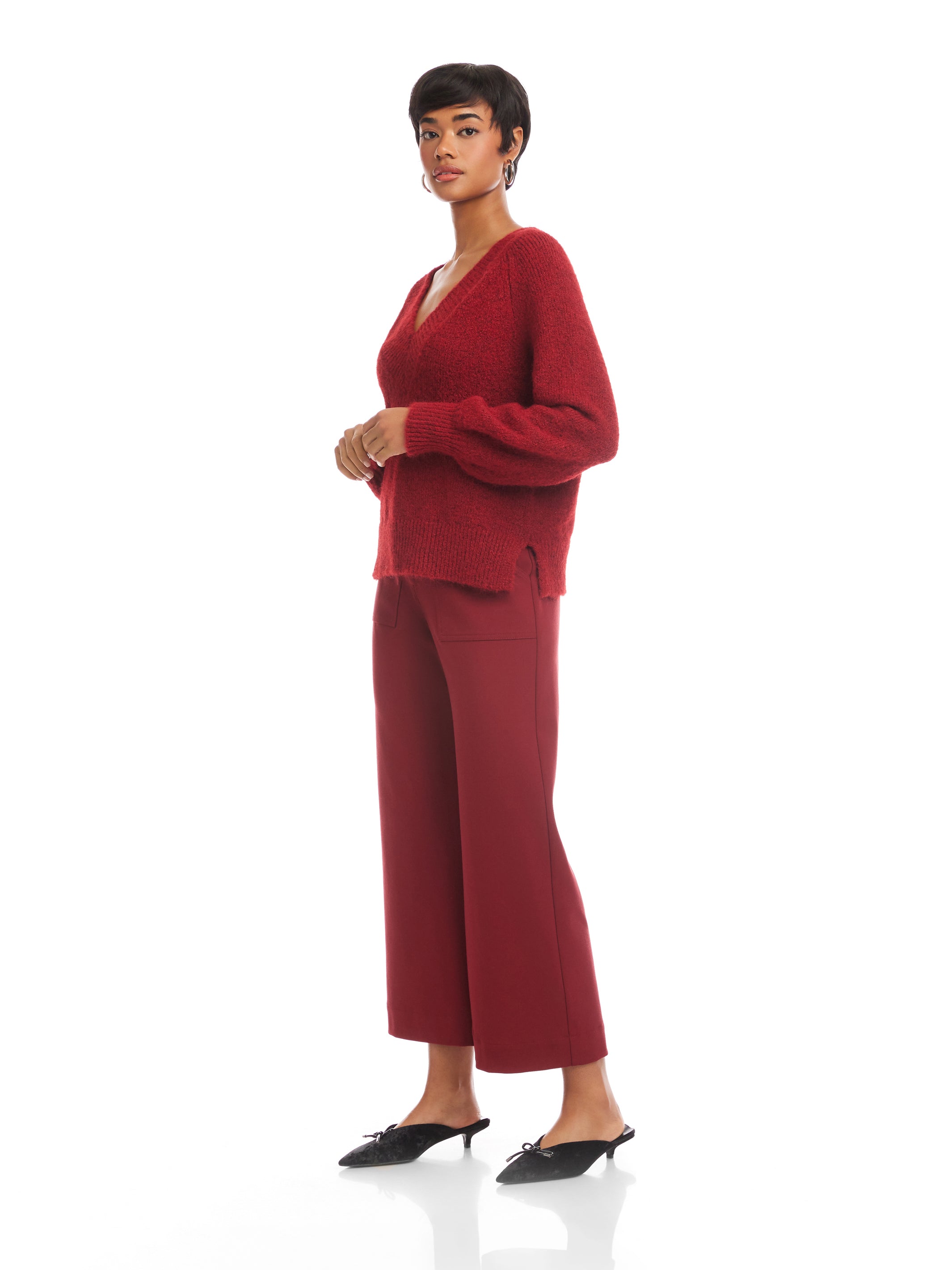 Heather V-Neck Sweater