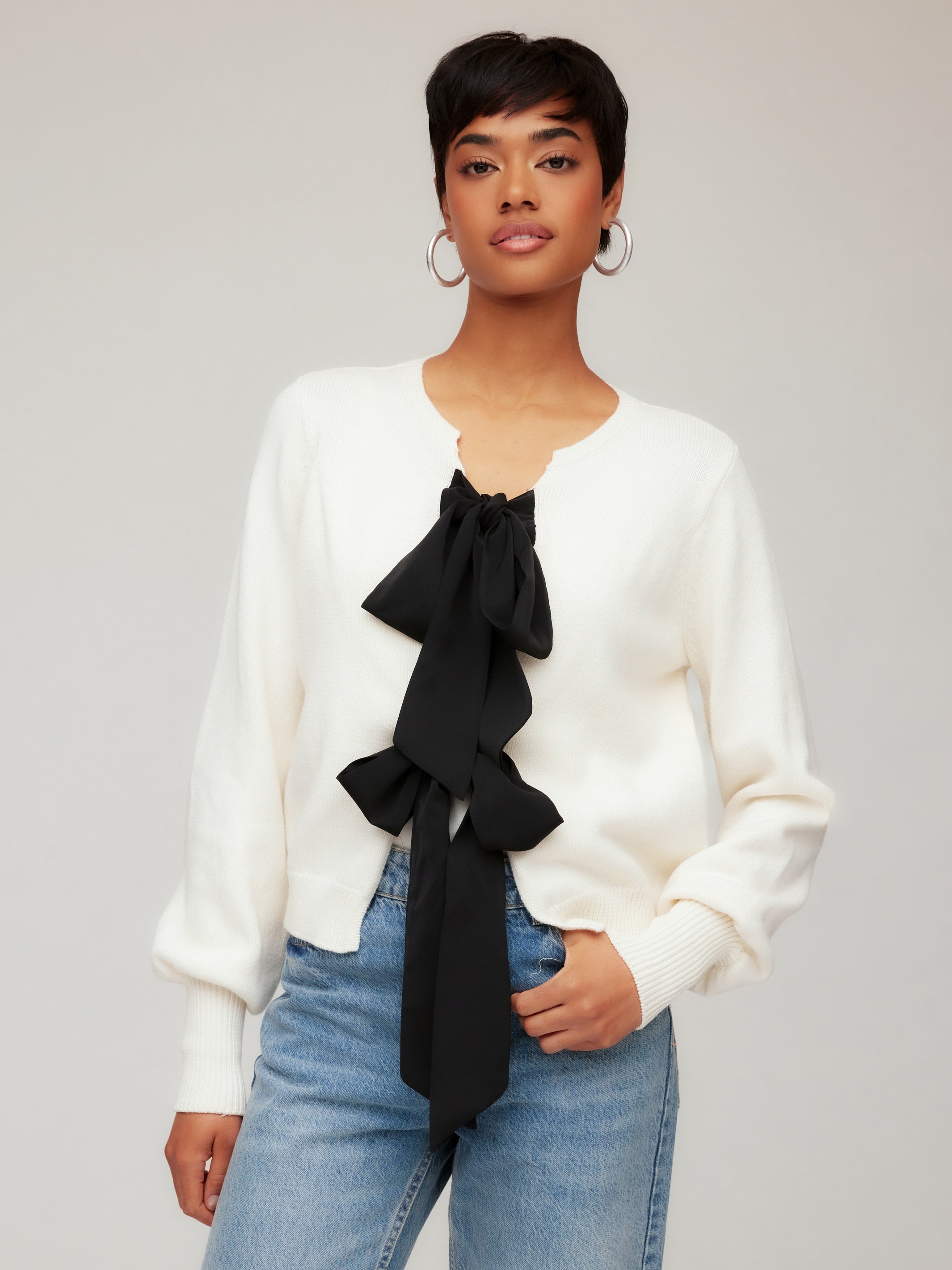 Dena Ribbon Tie Sweater | Fifteen Twenty Clothing