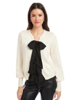 Dena Ribbon Tie Sweater
