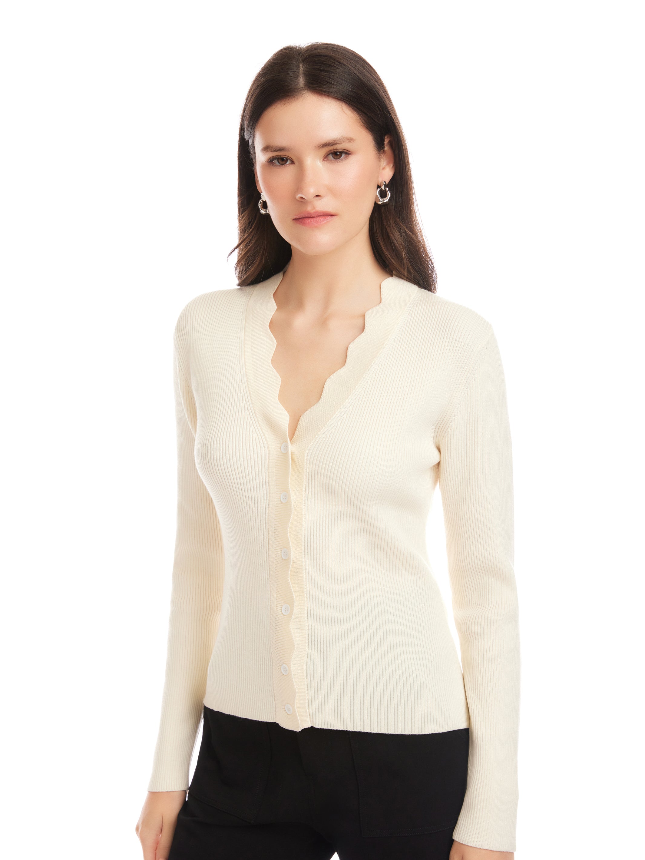 Bliss Scallop Edge Cardigan