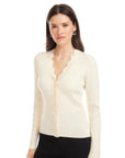 Bliss Scallop Edge Cardigan
