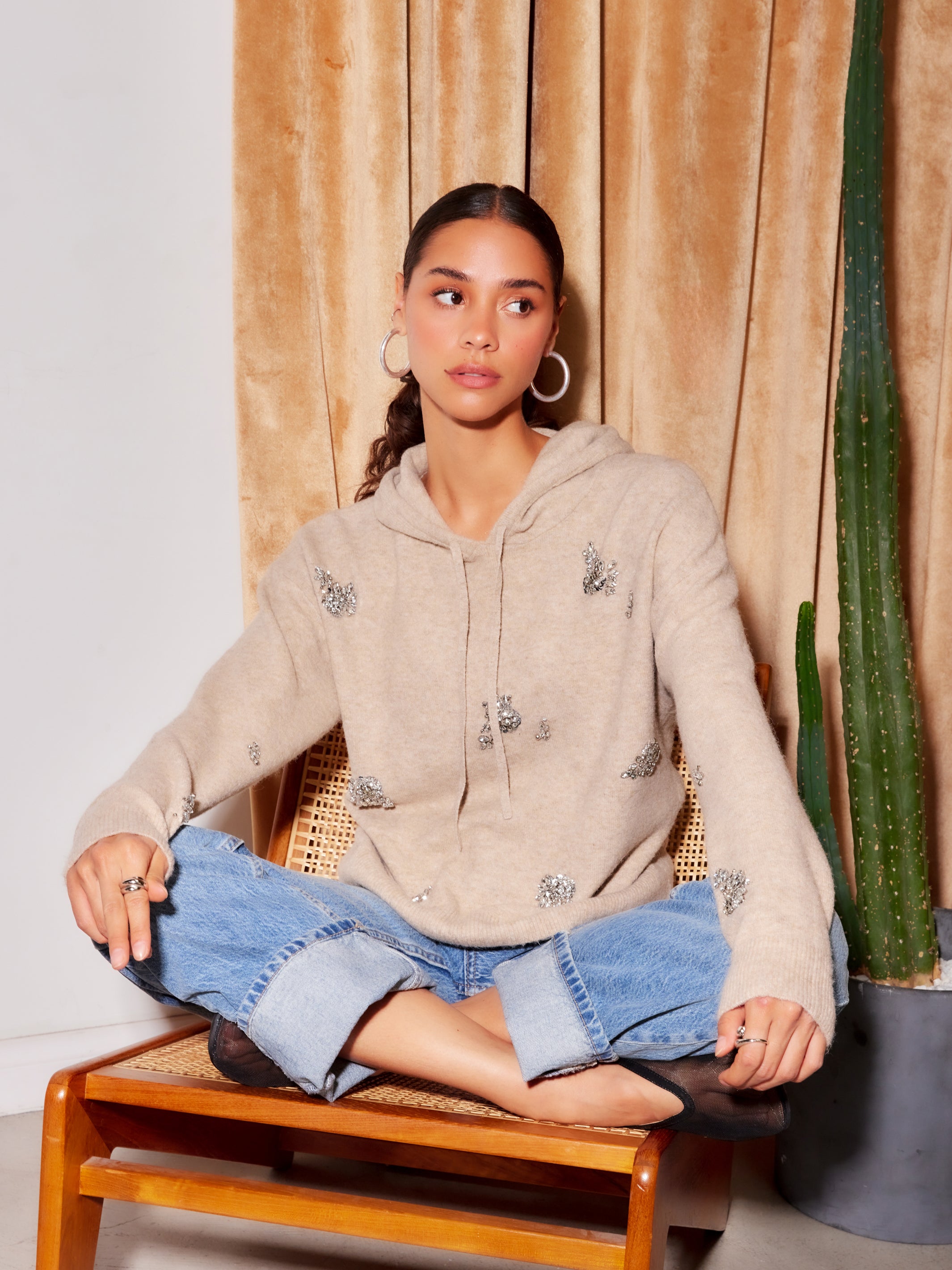 Krystal Embellished Hoodie
