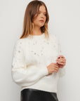 Kristell Pearl And Gem Embellished Sweater
