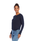 Long Sleeve Twist Front Top