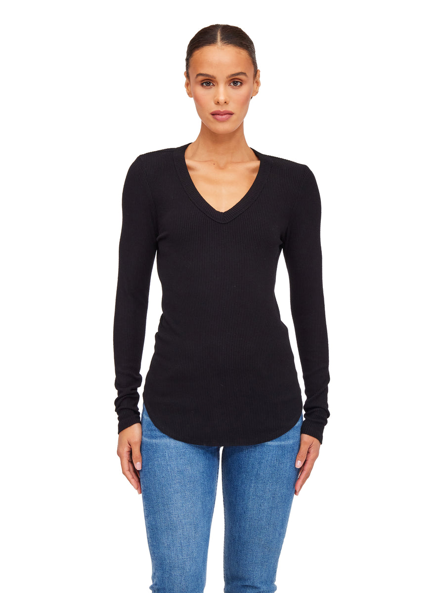 V-Neck Long-Sleeve Top