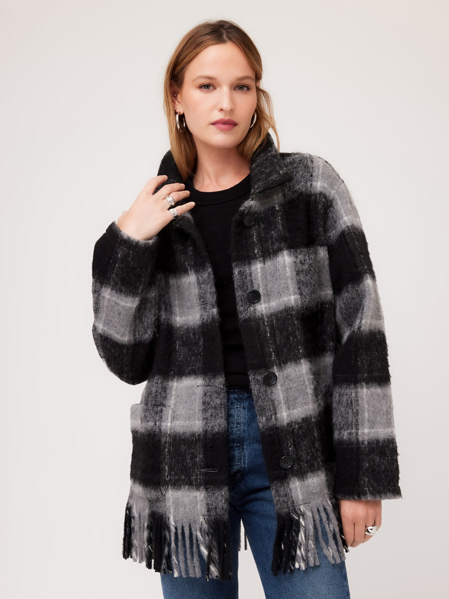 Plaid Fringe Jacket | Fifteen Twenty Clothing