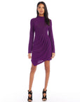 Asymmetric Drape Front Dress
