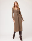 Twist Front Midi Dress