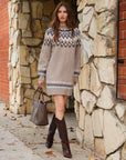 Vera Jacquard Sweater Dress