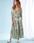 Tiered Poof Sleeve Dress