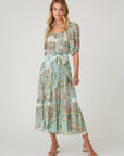 Tiered Poof Sleeve Dress