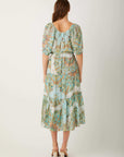 Tiered Poof Sleeve Dress