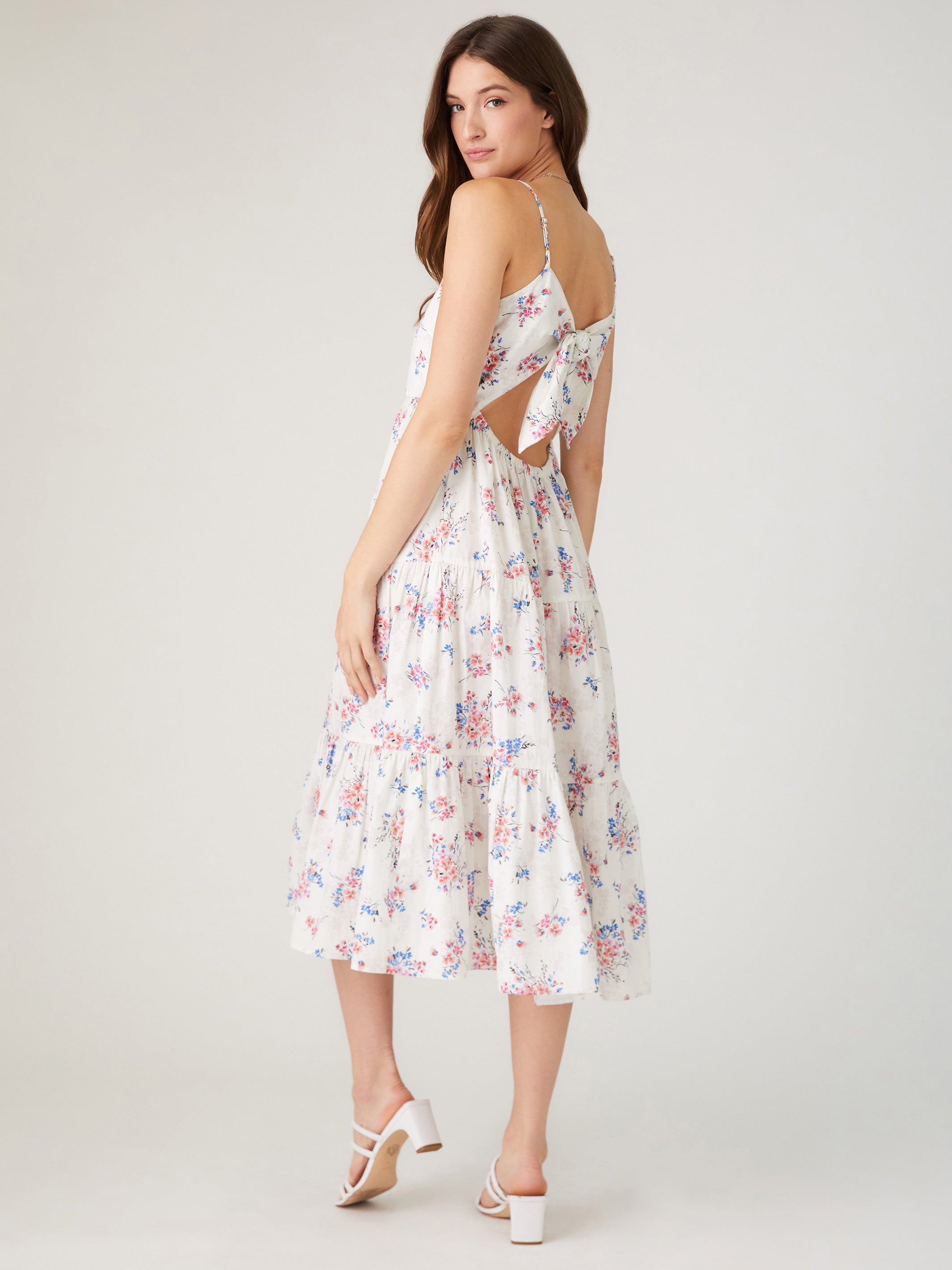 Tie-Back Midi Dress