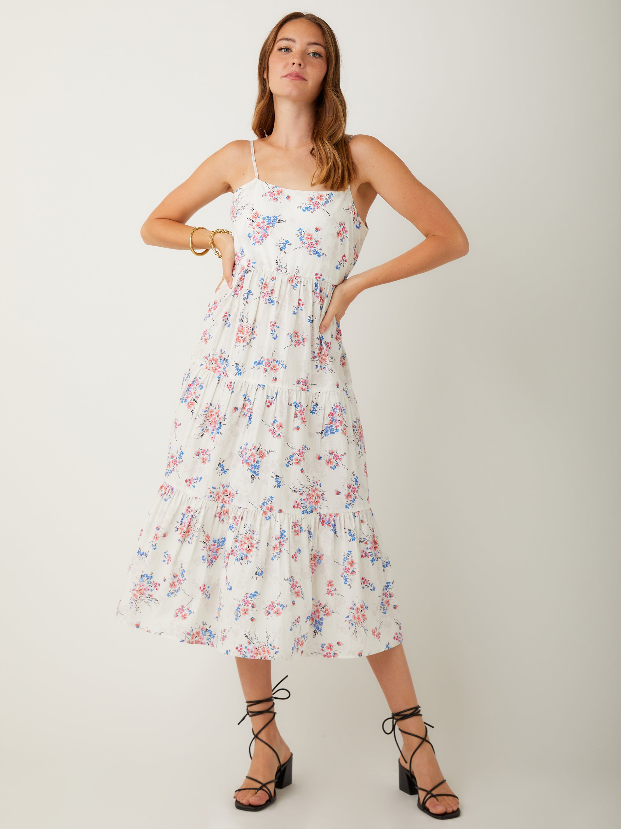 Tie-Back Midi Dress