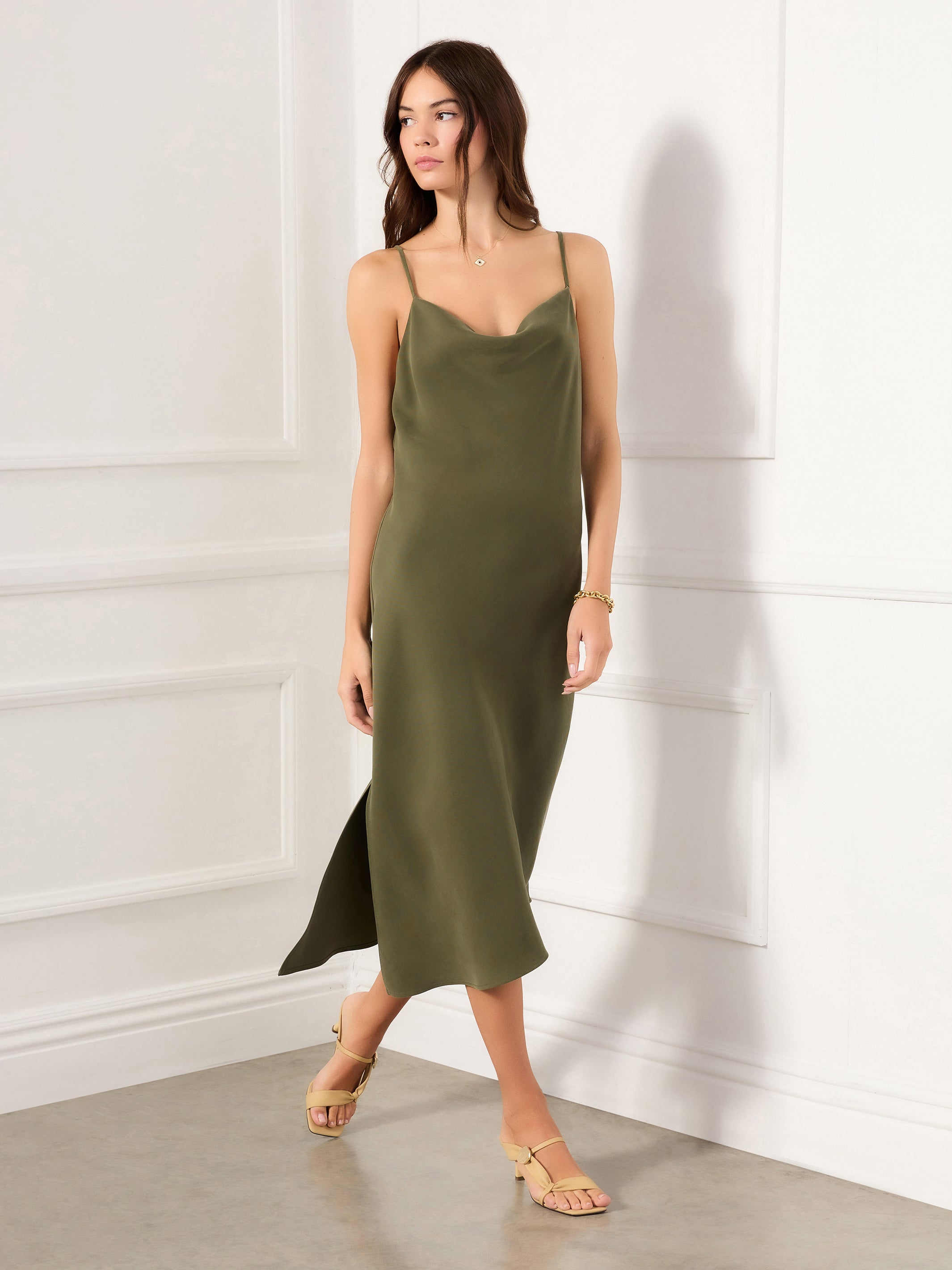 Cowl Neck Slip Dress