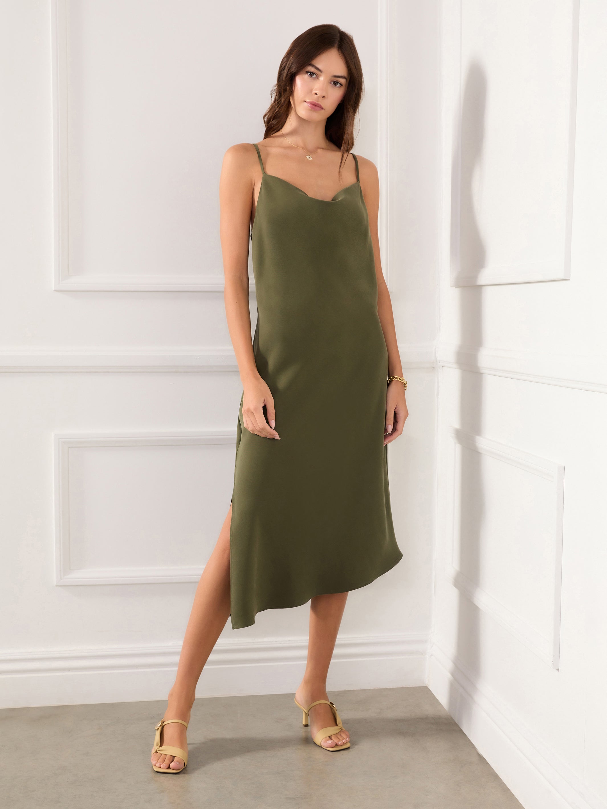 Cowl Neck Slip Dress