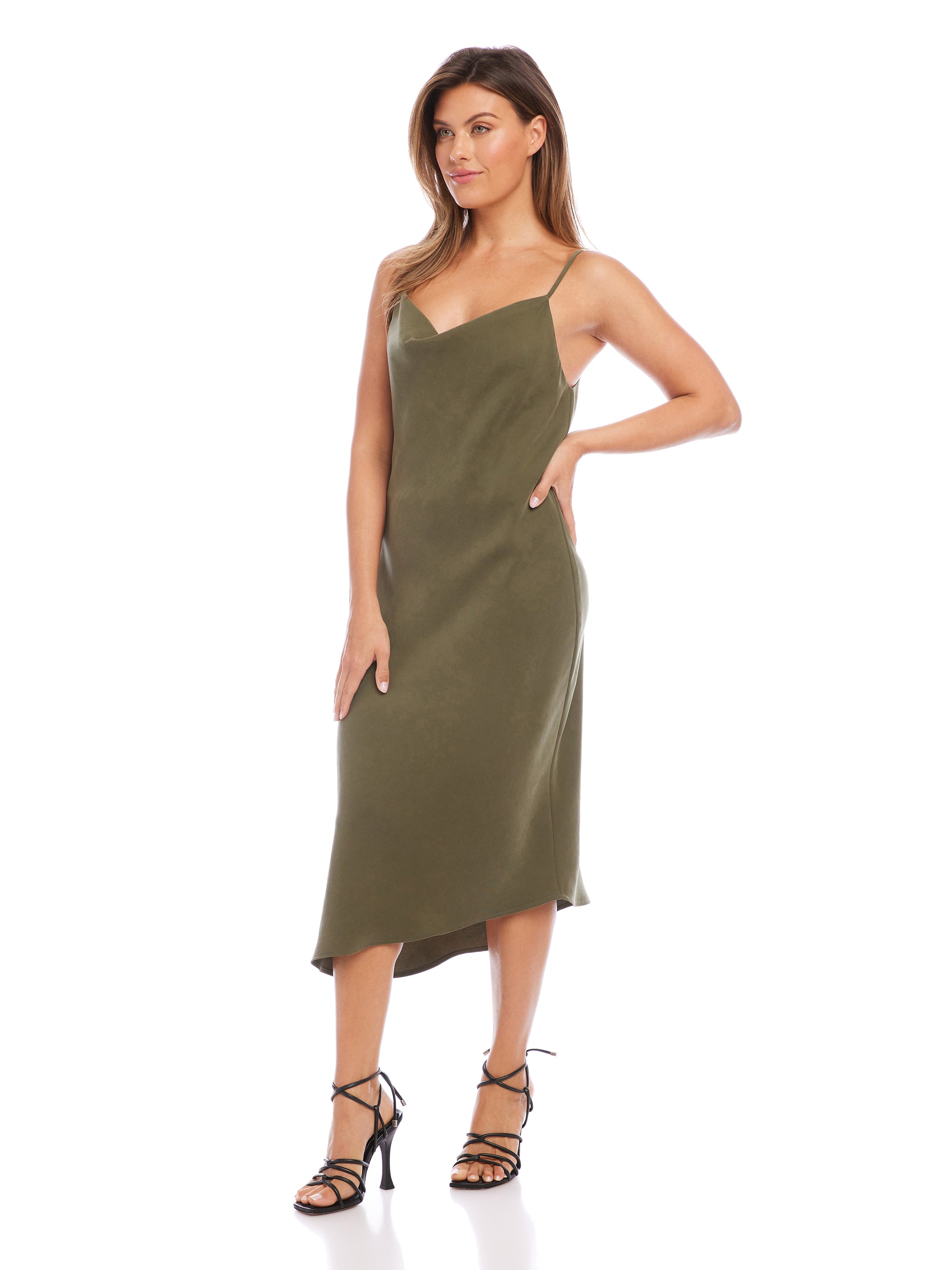 Cowl Neck Slip Dress