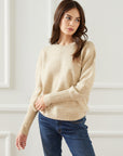Blouson Sleeve Crop Sweater